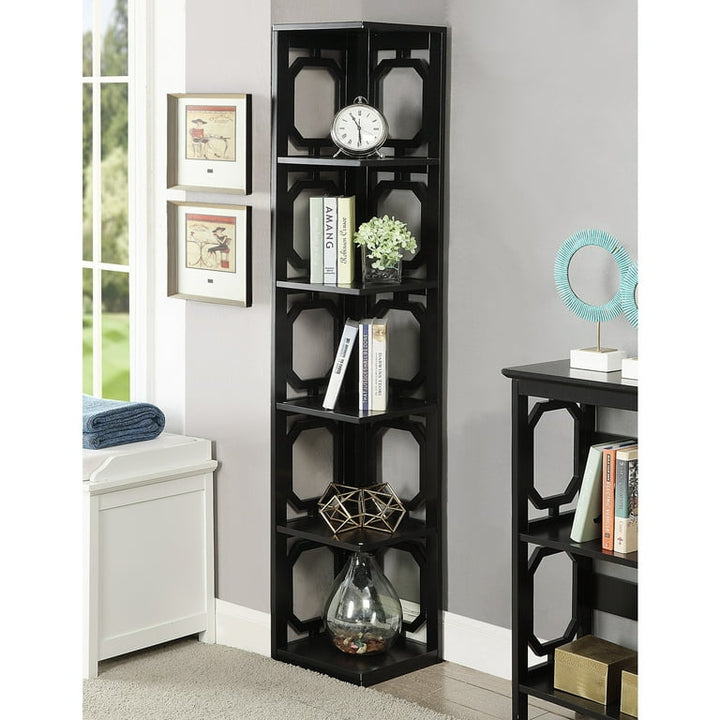 5 Tier Stylish Wooden Corner Bookshelf /Organizer-IECS09