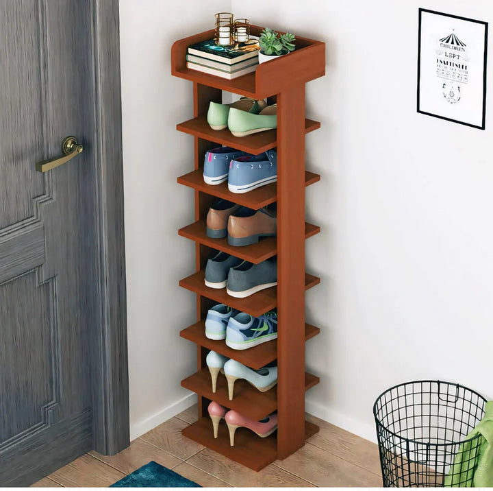 Modern Wooden Shoe Rack Organizer – Stylish & Space-Saving Footwear Storage-IESR11