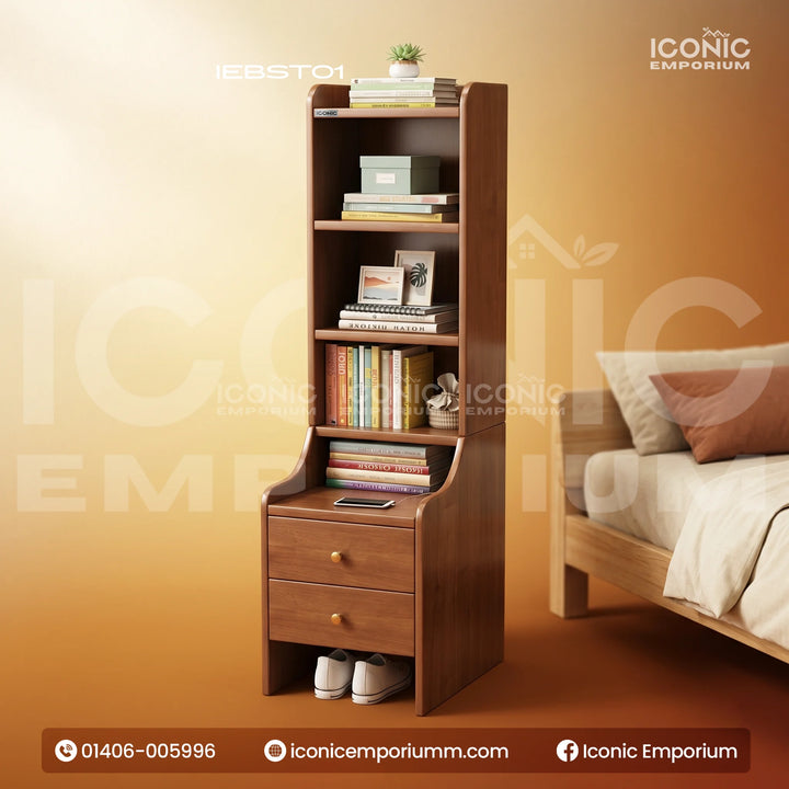 Wooden Stylish Bedside Table-IEBST01