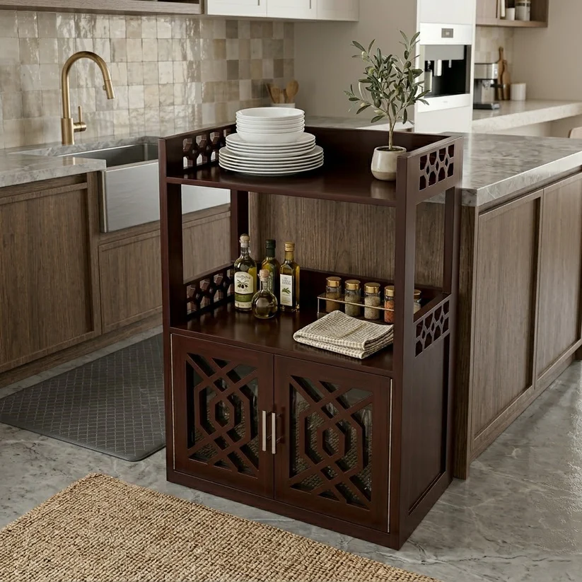 Modern oven stand Wooden